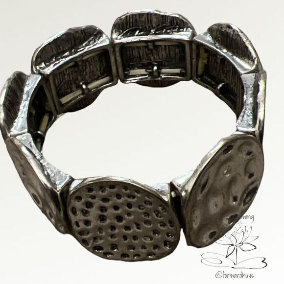 Bundle Sale 3 for $15 | Hammered Metal Bracelet | Acceptable Condition - Picture 5 of 6